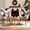 草绿色, variant on Green Checkered Boho Accent Chair, High Wingback, Linen Upholstery & Wood Frame