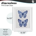 thumbnail image 3 of Ornate Toile Pattern Butterflies White Framed Print Under Glass, design by Lettered and Lined, 3 of 10