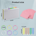 thumbnail image 4 of 600 Pack Index Cards, 3inch X 5inch Ruled Index Cards with Ring, Colored Lined Flash Cards, Both Sides Note Cards, 4 of 6