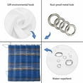 thumbnail image 5 of Blue Wooden Grain Bathroom Shower Curtains with 12 Hooks Polyester Waterproof Shower Curtain for Stalls and Bathtubs Farmhouse Mottled Planks Country Decorative Bathroom Privacy Curtain 36x72 Inches, 5 of 9