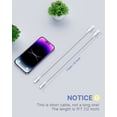 thumbnail image 3 of Cable de carga corto Aioneus para iPhone, 1 pie, 2 unidades, trenzado de nailon, 3 of 7