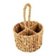 thumbnail image 3 of Cesta de almacenamiento de cubiertos de mimbre, soporte para utensilios dividido, tejido para mostrador, soporte para cubiertos de agua para cucharas, 3 of 9