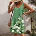 thumbnail image 6 of Odbmxy Womens Mini Dress Sleeveless Sundresses for Women 2025 Plus Size V-Neck Relaxed Fit Floral Cute Party Tank Dresses,Green L, 6 of 7