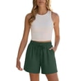 thumbnail image 3 of Linen Shorts For Women，Women's Board Shorts Gym Shorts Athletic Shorts Flowy Shorts Beach Cover Up Shorts Women Lounge Shorts Womens Summer Shorts Paperbag Shorts Women Shorts Casual, 3 of 9