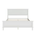thumbnail image 4 of Euroco Mid-Century Wood Queen Size Platform Bed with Headboard and Wood Slat Support, No Box Spring Needed, White, 4 of 9