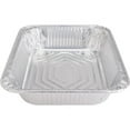 thumbnail image 4 of Genuine Joe Half-size Disposable Aluminum Pan 4 quart 0.50" Diameter Pan - Aluminum - Cooking, Serving - Disposable - Silver - 100 Piece(s) / Carton, 4 of 7