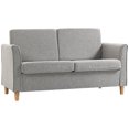 thumbnail image 1 of HOMCOM 56" Loveseat Sofa with Armrests and Wooden Legs for Living Room, 1 of 9