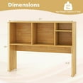 thumbnail image 3 of Costway Computer Desktop Bookcase Countertop Storage Bookshelf Organizer with 4 Cubbies, 3 of 10