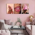 thumbnail image 2 of African American Black Woman Canvas Wall Art pink Fashion Black Girl Posters Prints Wall Decor Pictures for Home Living Room Bedroom Bathroom Decoration Unframed, 2 of 6