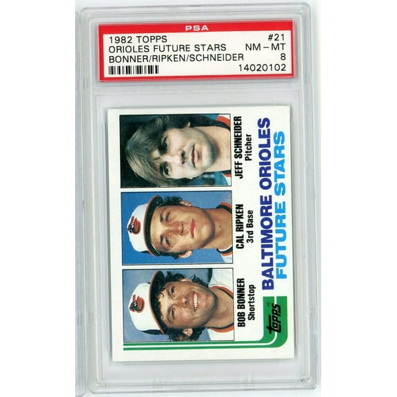 Graded 1982 Topps Cal Ripken Jr. #21 Rookie RC Baseball Card PSA 8 NM-MT