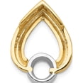 thumbnail image 4 of 14K Yellow Gold 14Ky Teardrop 5mm Diamond Chain Slide Mtg (19 X 13) Made In United States xs1194, 4 of 5