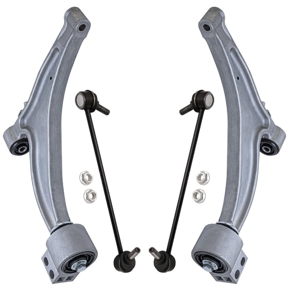 Detroit Axle - 4pc Front End Control Arms Kit for 2013-2017 Cadillac XTS 2010-2016 Buick LaCrosse 2012-2017 Regal, 2 Lower Control Arms 2 Sway Bar Links Replacement