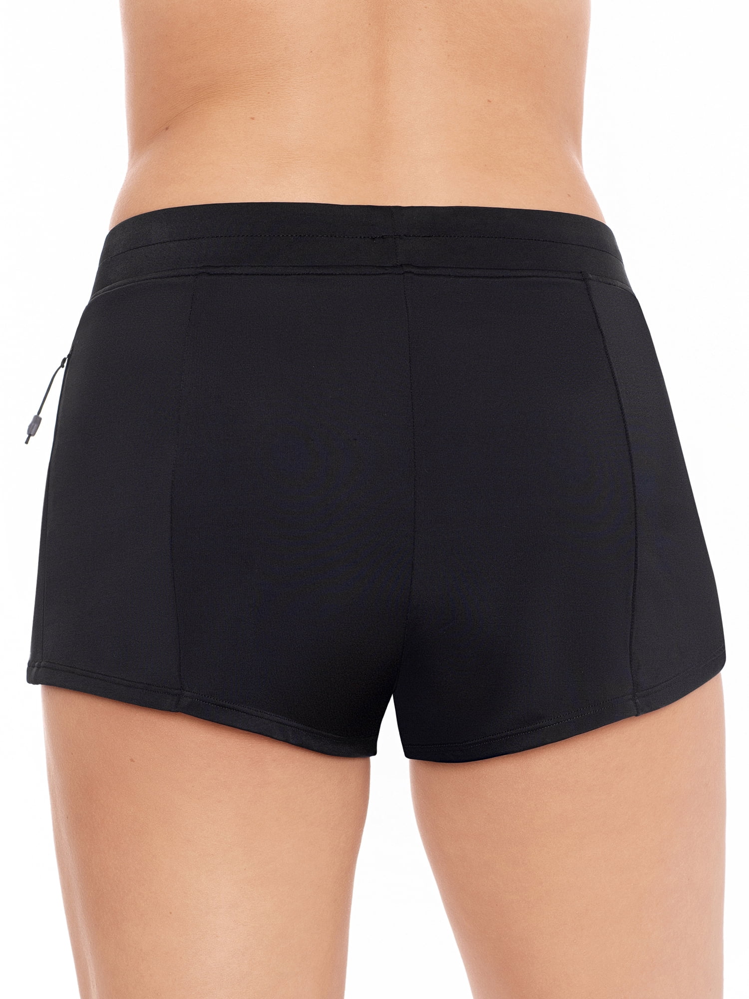 Avia Women's and Women's Plus Size Rich Black Swim Short Swimsuit Bottom
