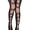 Black, variant on Millennial Fashion Nylon Tights Cutout Bows Accent Vintage Fishnet Pantyhose