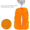 thumbnail image 3 of M (26-40L) Rain Cover Backpack Cover Black + Orange Waterproof Rain Satchels with Reflective Stripe Adjustment Buckle, 3 of 5