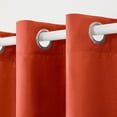 thumbnail image 3 of TOWN & COUNTRY BASICS Cabana Solid Heavyweight Indoor Outdoor Curtains, Light Filtering Opacity with Grommet Top, Water Repellent, 2-Pack Set, 54"x63", Mecca Orange, 3 of 11