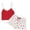 Red, variant on BRICH Women's Cute 2 Piece Pajama Sets Ruffle Cami Top and Shorts Sleepwear Set XL