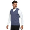 thumbnail image 4 of HAOMEILI Men's Sleeveless V Neck Pullover Sweater Slim Fit Casual Solid Sweater Vest, 4 of 5