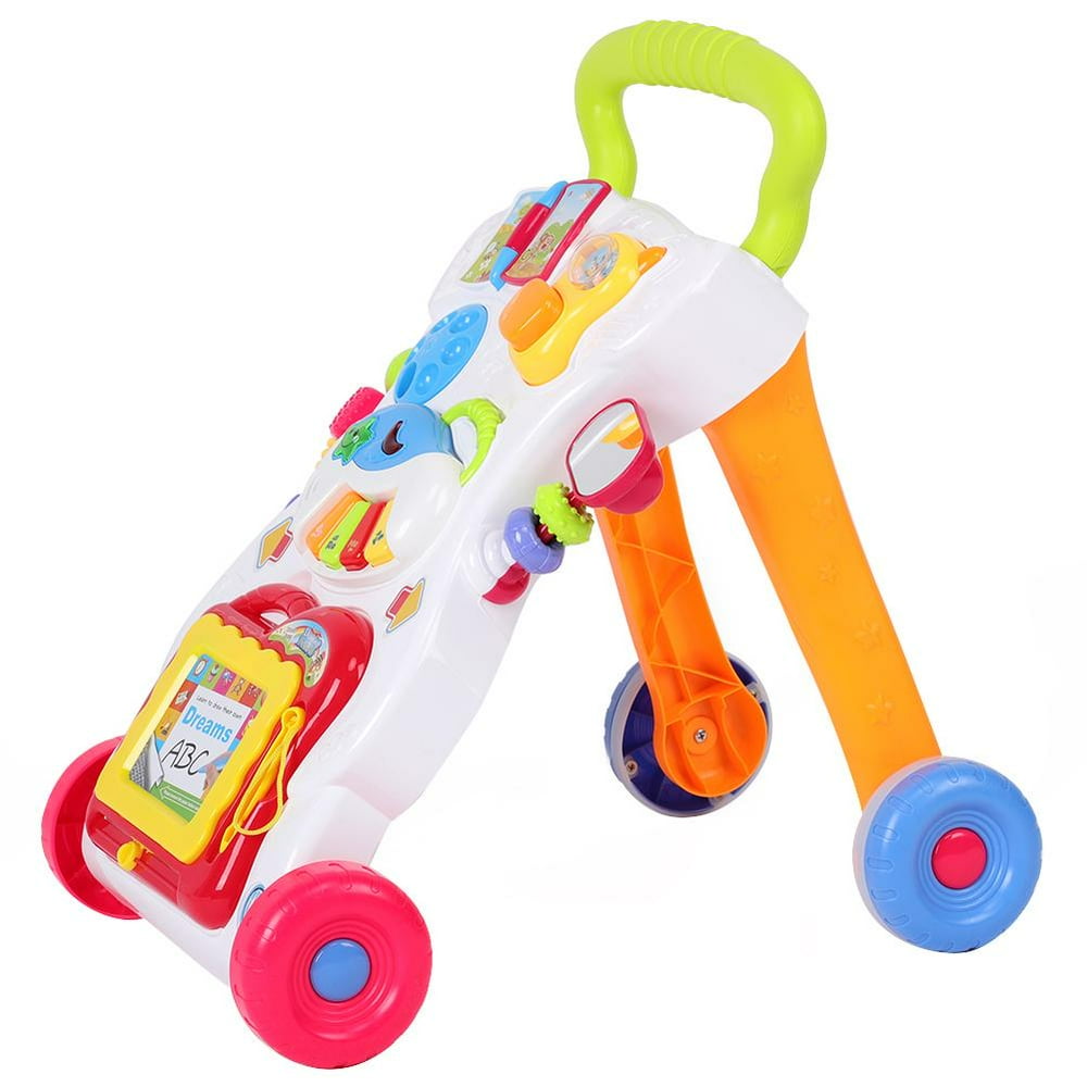 LYUMO Children Trolley Walker, Baby Walker Trolley SittoStand Walker
