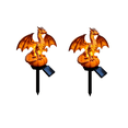 thumbnail image 2 of 2Pcs Halloween Fantasy Dragon Solar Stake Light Outdoor Garden Decor Resin Statue for Patio Landscape Lighting, 2 of 8