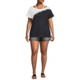 thumbnail image 2 of Terra & Sky Women's Plus Size Cut Out Neck Short Sleeve Top, 2 of 5