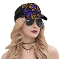 thumbnail image 5 of Lsque Golden Snake And Purple Rose Printed Trucker Hat - Baseball Cap for Men Women - Breathable Mesh Side, Adjustable Fit - for Casual Wear, 5 of 7