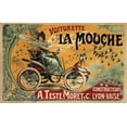 thumbnail image 2 of Vintage Apple Collection 14x10 Black Ornate Wood Framed with Double Matting Museum Art Print Titled - Voiturette La Mouche France1900, 2 of 4
