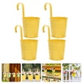 thumbnail image 2 of MasteelfCA 4pcs Iron Hanging Flower Pot Flower Planter Decoration Balcony Hanging Bucket, 2 of 7