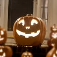 thumbnail image 2 of 20" Light-Up Jack-O-Lantern - Pre-Lit Halloween Pumpkin Lantern for Indoor/Outdoor Décor, Garden, Patio, Front Door - Smile, 2 of 5