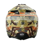 TCMT DOT Dirt Bike Helmet Full Face Adult Motorcross Helmet for Atv Offroad Street Dirt Bike Camouflage XL Size
