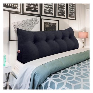 Johnear Velvet Bolster Pillow – 54x20x3 Inches, Large Headboard & Backrest Support For Bed, Sofa, Reading, Lumbar Relief 1 thumbnail image