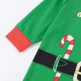 thumbnail image 4 of FYDUU Baby Boy Girl Christmas Outfit Striped Button Long Sleeve Romper Jumpsuit One-Piece Sleepwear Baby Xmas Romper Elf Santa Clothes Dailywear, 4 of 8