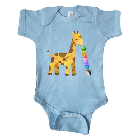 

Inktastic Giraffe and Rat Friends with Ice Cream Gift Baby Boy or Baby Girl Bodysuit