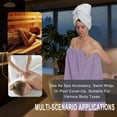 thumbnail image 6 of Women Towel Wrap Robe under $5! Ke1Clo Spa Bathrobe Beach Pool Cover Up Lightweight Adjustable Quick Dry 55.12x31.5inch (Purple), 6 of 6