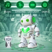 Babyltrl Robot Toy for Kids,RC Intelligent Electronic Dancing Robot with Music / Light for Age 3-6 Boys Girls,White