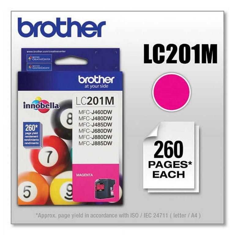 LC201M Innobella Ink, 260 Page-Yield, Magenta LC201M Innobella Ink, 260 Page-Yield, Magenta