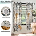 thumbnail image 3 of Yayeee Window Curtains Light Filtering 63"x42" Grommet Panel Pair Home Living Room Decor, Animals in A Forest Pattern, 3 of 7