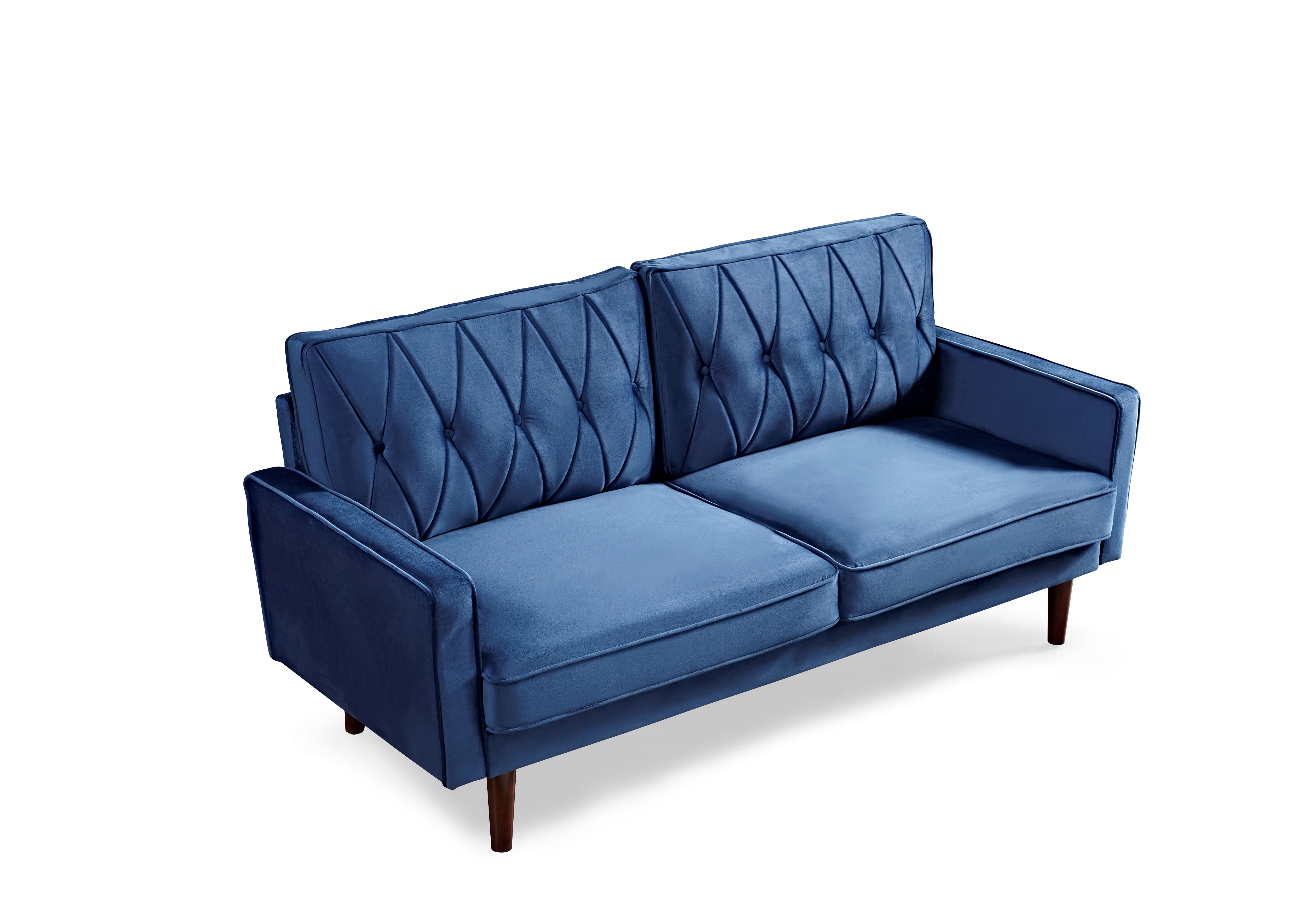 Us pride furniture Feemster 69.3'' Velvet Square Arm Sofa,Dark Blue