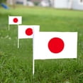 thumbnail image 3 of Anley Japan Mini Flag 12 Pack - Hand Held Small Miniature Janpanese Flags on Stick - 5x8 Inch with Solid Pole & Spear Top, 3 of 6