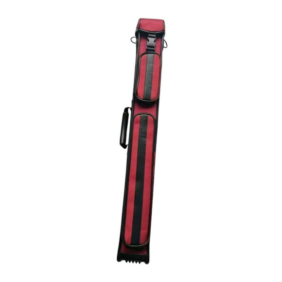S SERENABLE Billiard Cue Case Nylon 1/2 Jointed Cue Case Wear Resistant Pouch Red