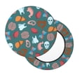 thumbnail image 2 of Balery cute Skull organ Fundas de asiento para taburete de bar redondo de tela de terciopelo ajustables que protegen de arañazos y manchas para sillas de 14 a 17 pulgadas.-12 inch, 2 of 7