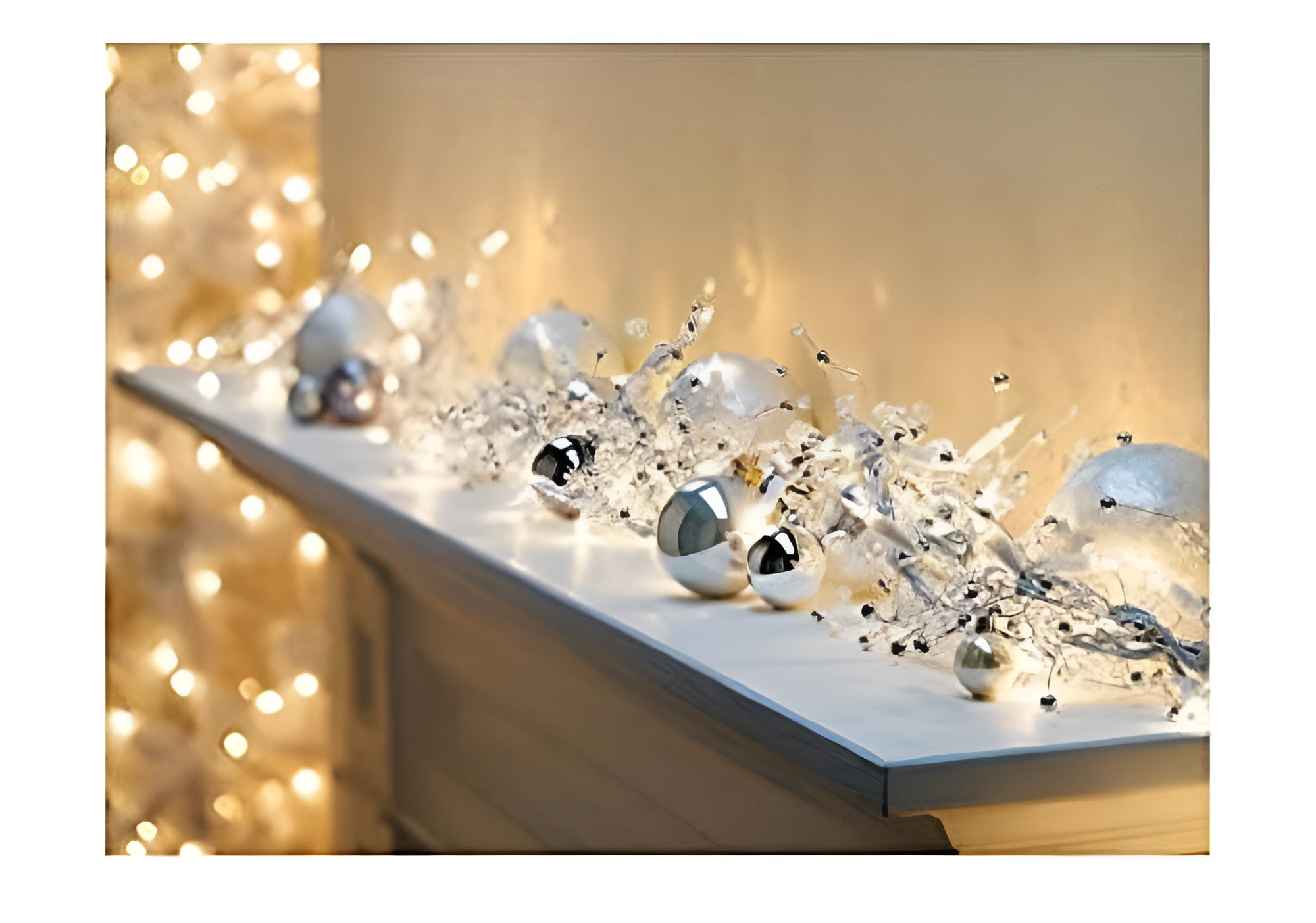 Vintage GE Glitter Gem Garland Christmas Lights - 100 Warm White Incandescent Bulbs - 9 Ft