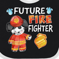 thumbnail image 4 of Inktastic Future Fire Fighter with Cute Dalmatian Dog Boys or Girls Baby Bib, 4 of 4