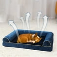 thumbnail image 4 of FAMTKT Dog Bed Mat Dog Crate Pad Pet Kennel Beds Dog Sleeping Mattress Foam Available In All Seasons Pet Kennel Breathable Pet Bed Summer Cool Winter Protection Warm Pet Cushion, 4 of 8