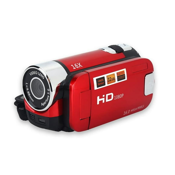 Full HD Rotation 270 ° 1080P 16X Haute Définition de Caméscope 1080P Caméscope 1080P FHD Caméscope Numérique Vidéo Caméra DV (Rouge Américain)