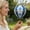 B, variant on 2D Hot Air Balloon Flickering Flame Pendant Acrylic Outdoor Hanging Light for Garden Patio Porch Yard Holiday Party Decor