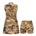 thumbnail image 4 of Yuyamidu Running Horse Womens Workout Golf Dress Built in Shorts Workout Athletic Dresses with Two Side Pockets Zipper Collared Summer Clothes Size XS, 4 of 7