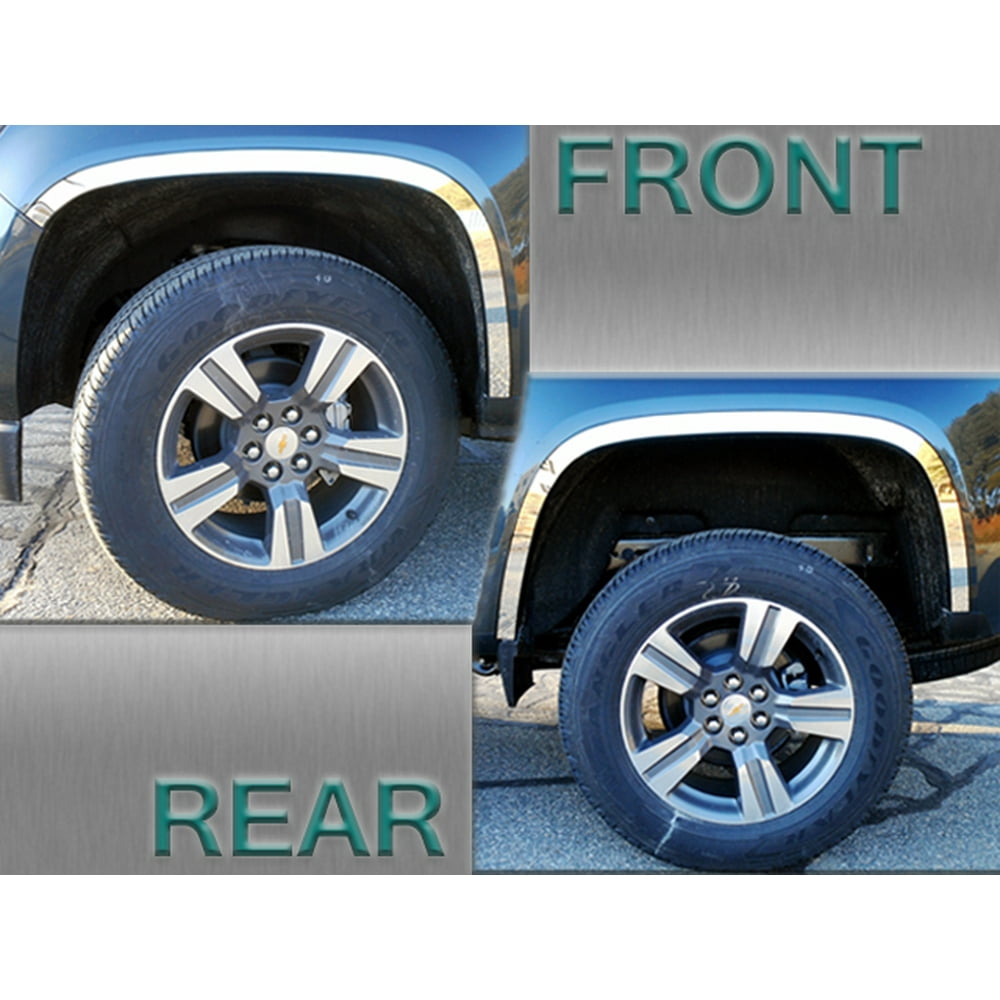 Stainless Steel Wheel Well Trim 4Pc Fits 20152020 Chevy Colorado WQ55150 QAA