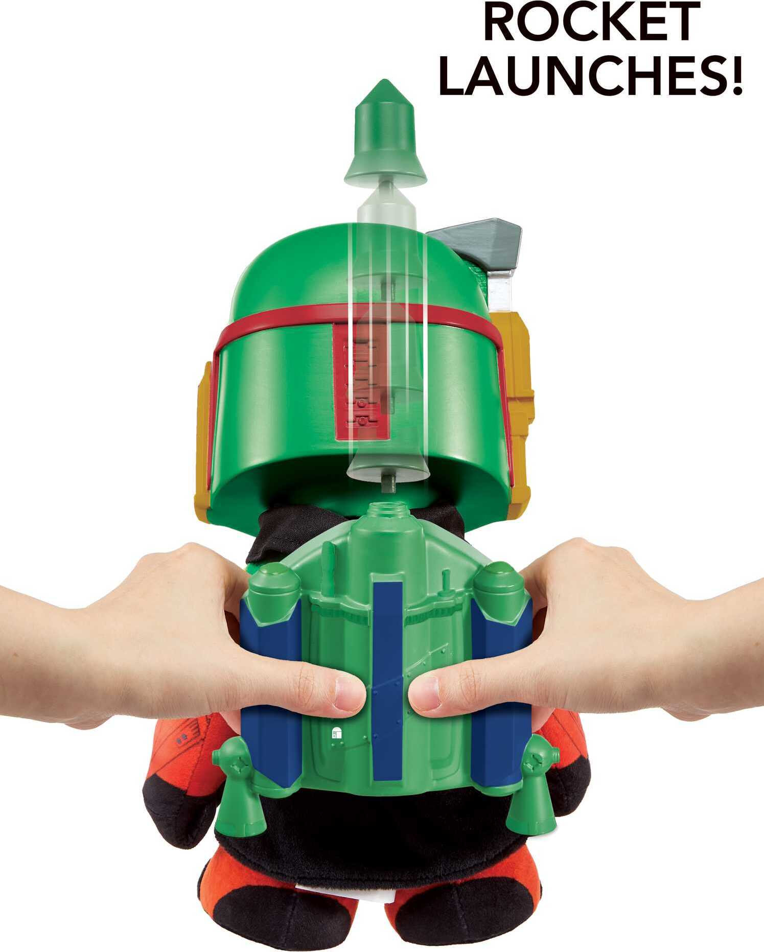 Star Wars Boba Fett Voice Cloner 12" Feature Plush with Air-Powered Soft Rocket Launcher - image 4 of 6