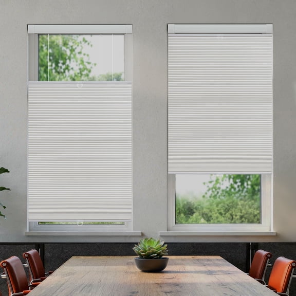 Regal Living White EZ Grip No Drill Top Down Bottom Up Blackout Cellular Shade - 21" W x 72" L